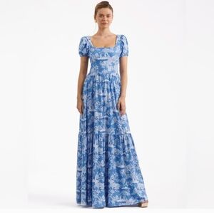 Blue Floral Maxi Dress